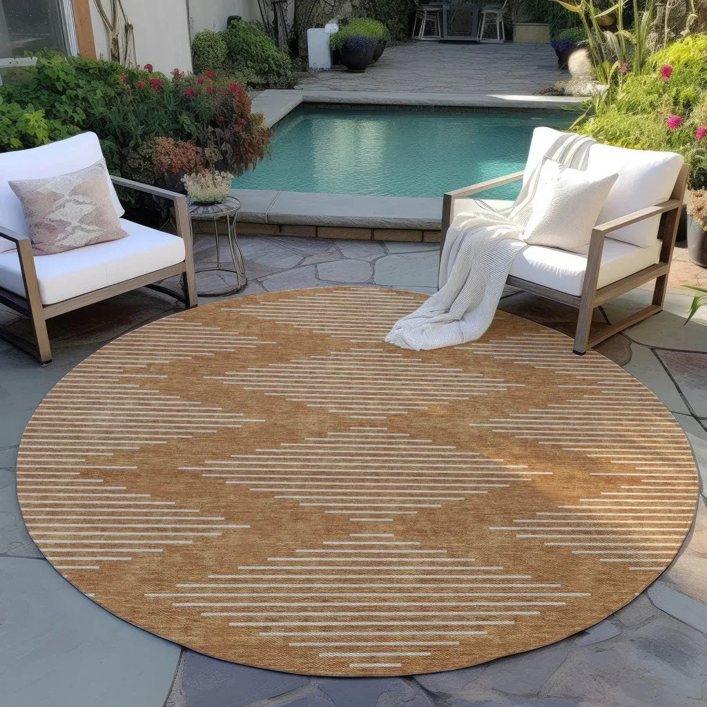 LOOMLAN Rugs Velina Orange Washable Indoor-Outdoor Rug
