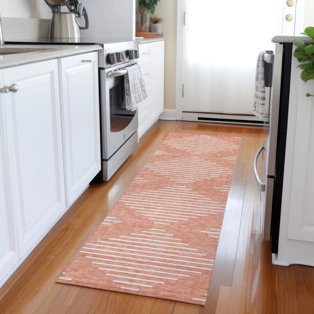 LOOMLAN Rugs Velina Salmon Washable Indoor-Outdoor Rug