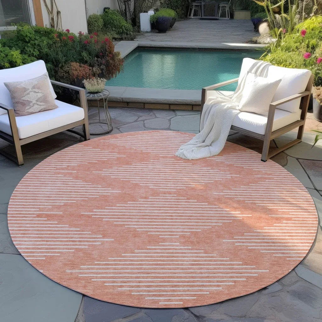 LOOMLAN Rugs Velina Salmon Washable Indoor-Outdoor Rug