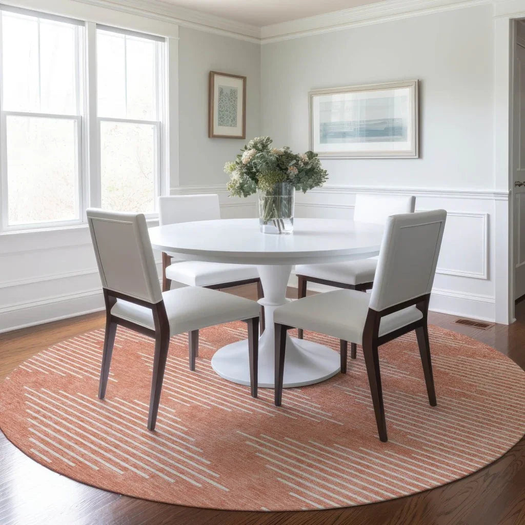 LOOMLAN Rugs Velina Salmon Washable Indoor-Outdoor Rug