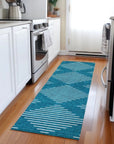 LOOMLAN Rugs Velina Teal Washable Indoor-Outdoor Rug