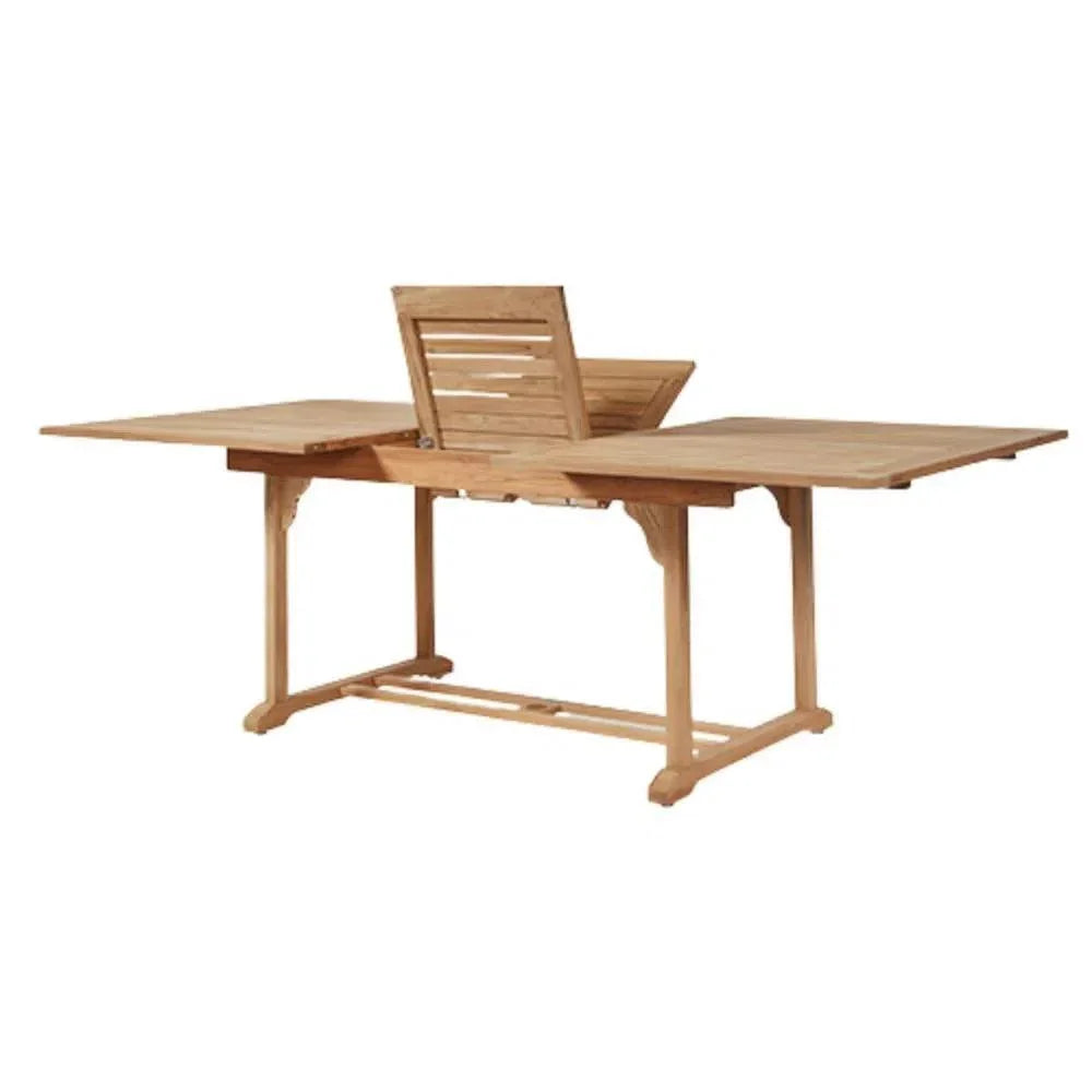 HiTeak Venice 5PC Outdoor Extendable Table Stacking Chairs