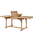 HiTeak Venice 5PC Outdoor Extendable Table Stacking Chairs