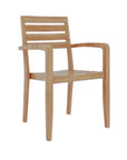 HiTeak Venice 5PC Outdoor Extendable Table Stacking Chairs