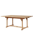 HiTeak Venice 5PC Outdoor Extendable Table Stacking Chairs
