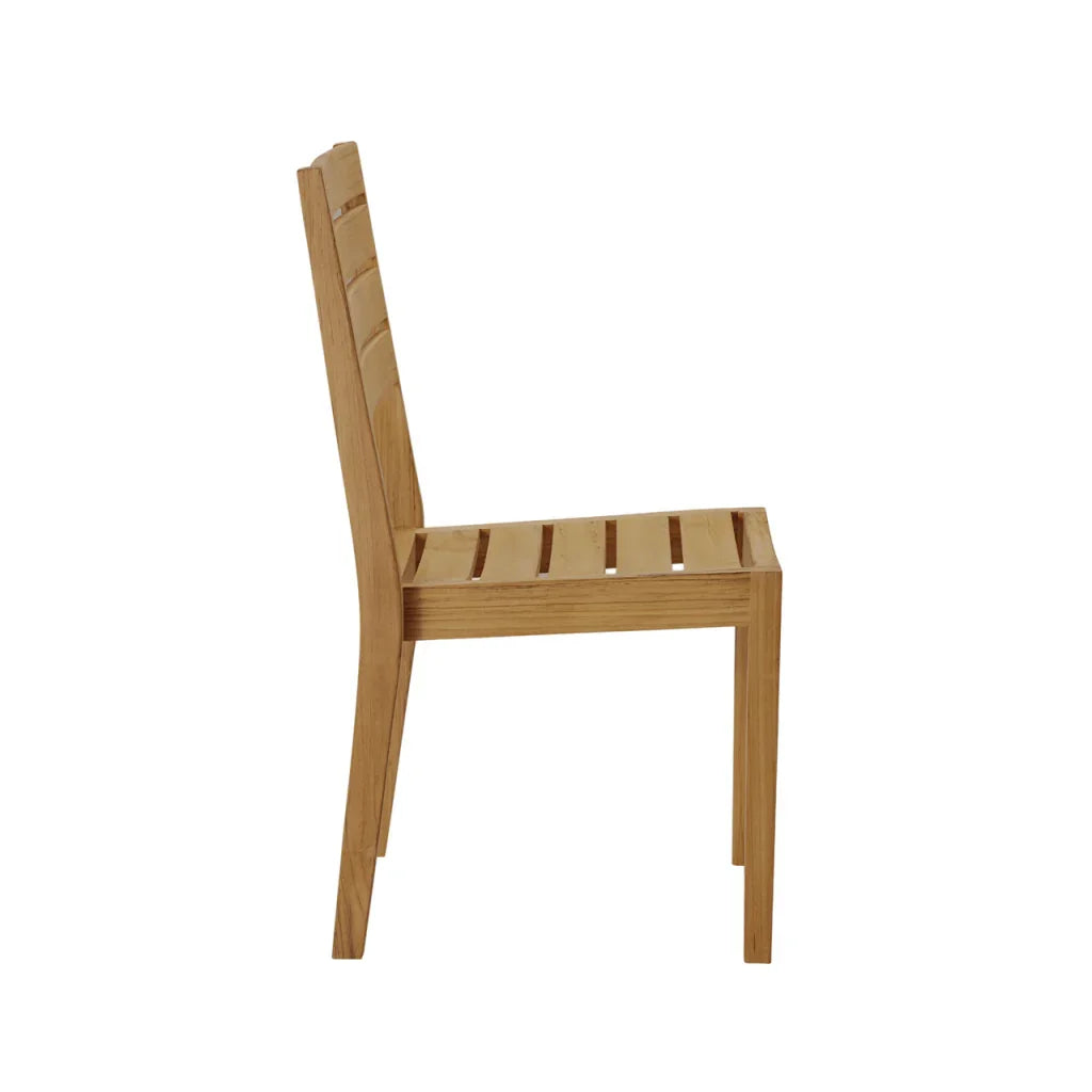 Venice Teak Stackable Patio Dining Chair 2PC - LOOMLAN - HiTeak - Outdoor Dining Chairs