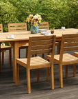 Venice Teak Stackable Patio Dining Chair 2PC - LOOMLAN - HiTeak - Outdoor Dining Chairs