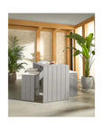 Verin Fabric Streamlined Outdoor Barstool - LOOMLAN - SUNPAN - Outdoor Bar Stools