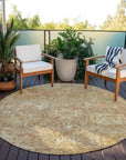 LOOMLAN Rugs Verona Brown Washable Indoor-Outdoor Rug