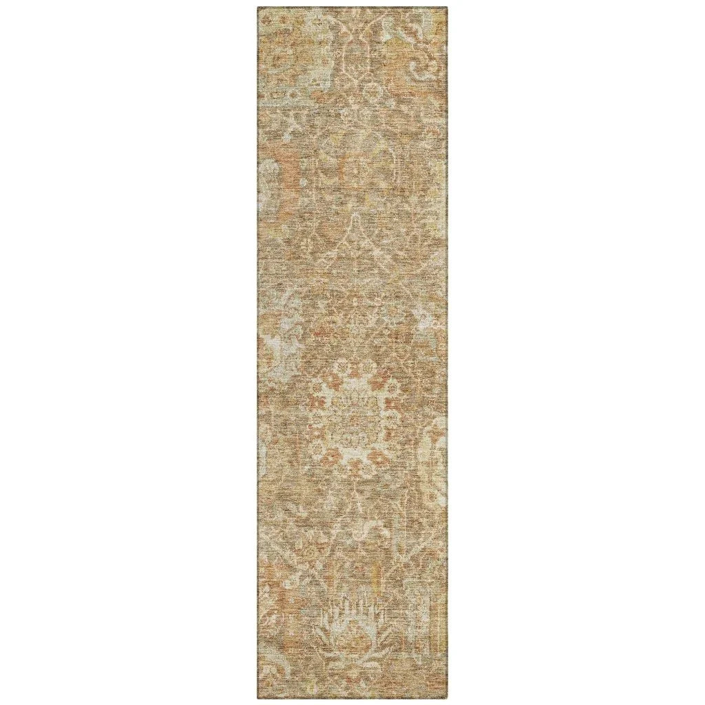 LOOMLAN Rugs Verona Brown Washable Indoor-Outdoor Rug
