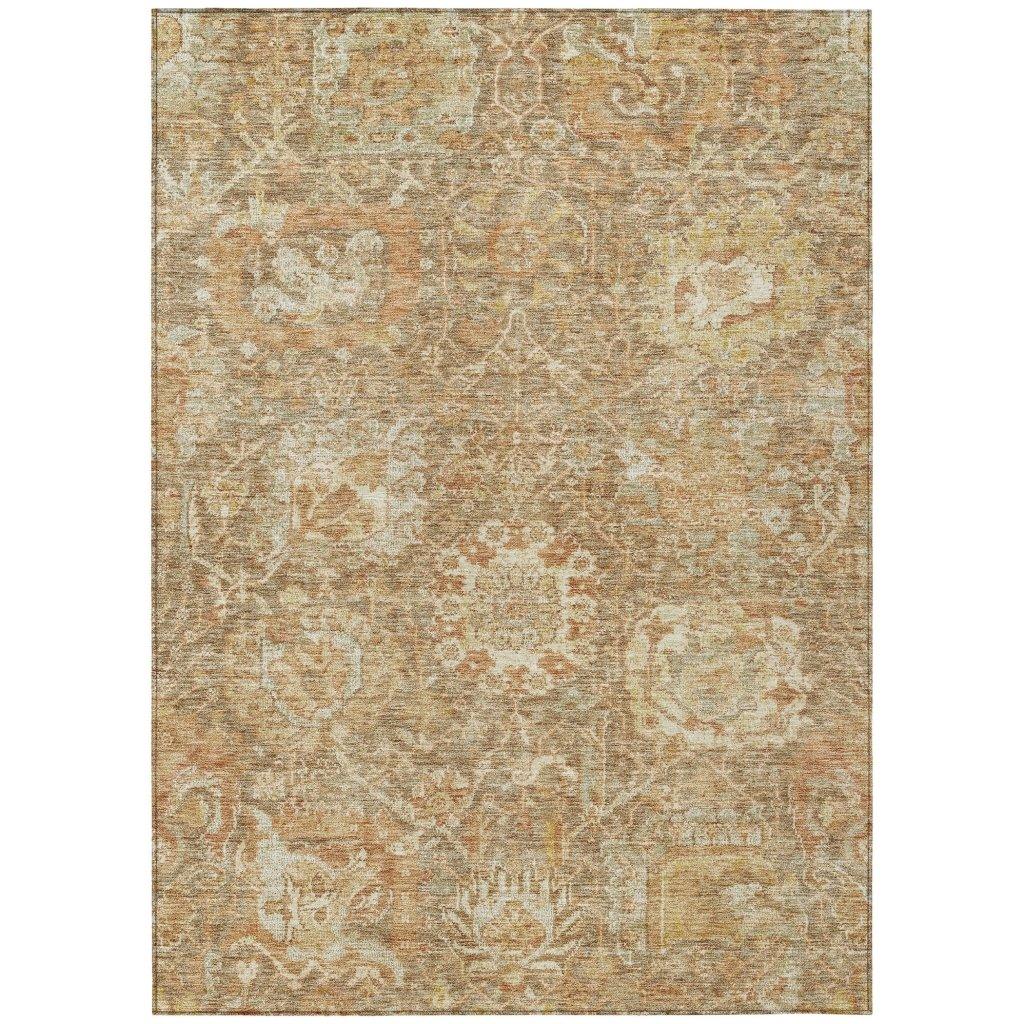 LOOMLAN Rugs Verona Brown Washable Indoor-Outdoor Rug