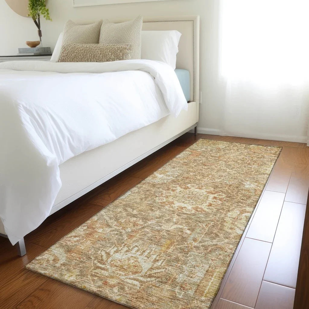 LOOMLAN Rugs Verona Brown Washable Indoor-Outdoor Rug