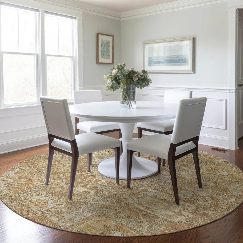 LOOMLAN Rugs Verona Brown Washable Indoor-Outdoor Rug
