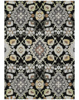 LOOMLAN Rugs Vespera Black Washable Indoor-Outdoor Rug
