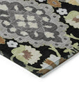 LOOMLAN Rugs Vespera Black Washable Indoor-Outdoor Rug