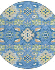 LOOMLAN Rugs Vespera Blue Washable Indoor-Outdoor Rug