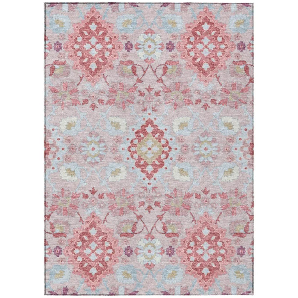 LOOMLAN Rugs Vespera Blush Washable Indoor-Outdoor Rug