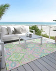LOOMLAN Rugs Vespera Pink Washable Indoor-Outdoor Rug