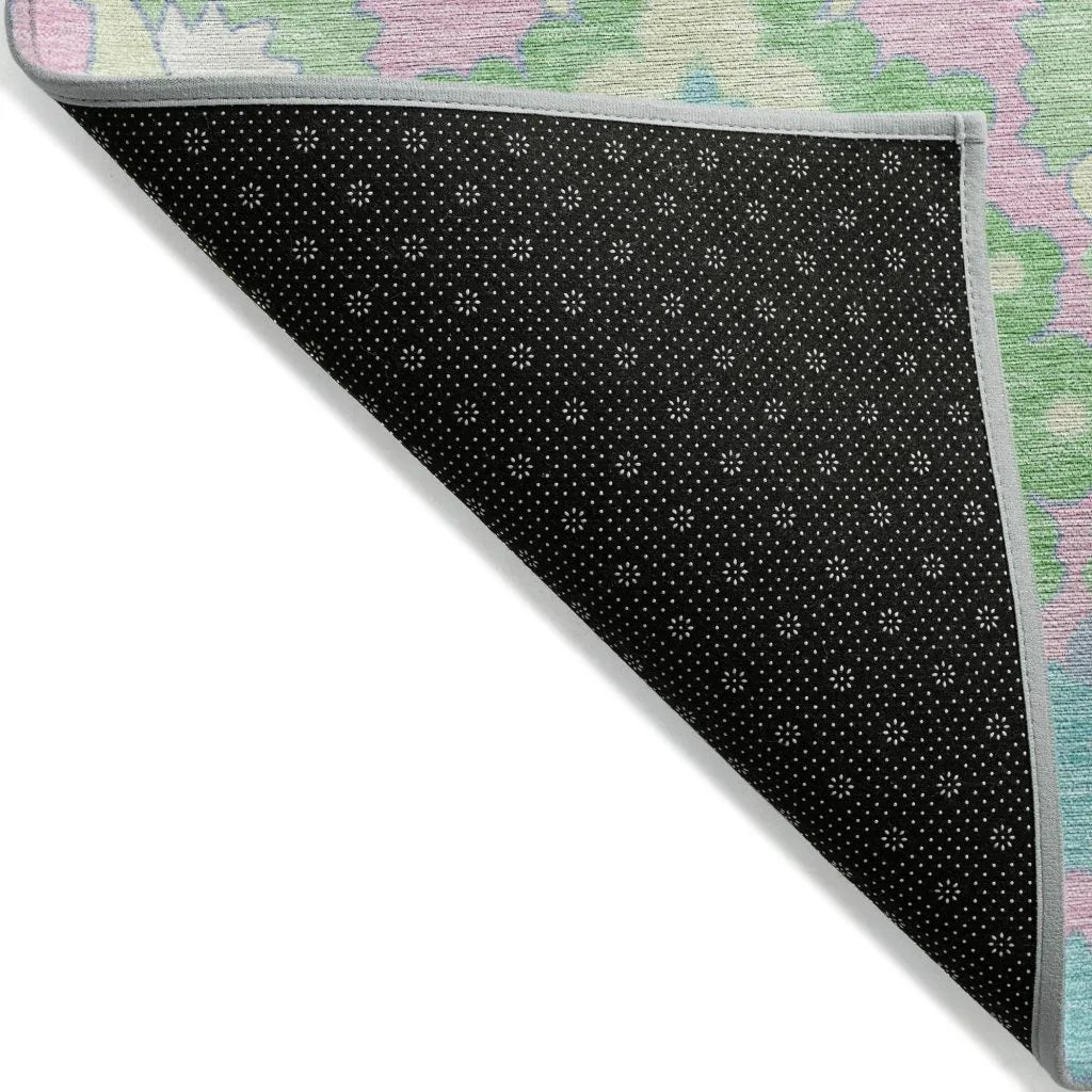 LOOMLAN Rugs Vespera Pink Washable Indoor-Outdoor Rug