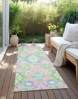 LOOMLAN Rugs Vespera Pink Washable Indoor-Outdoor Rug