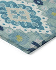 LOOMLAN Rugs Vespera Teal Washable Indoor-Outdoor Rug