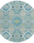 LOOMLAN Rugs Vespera Teal Washable Indoor-Outdoor Rug