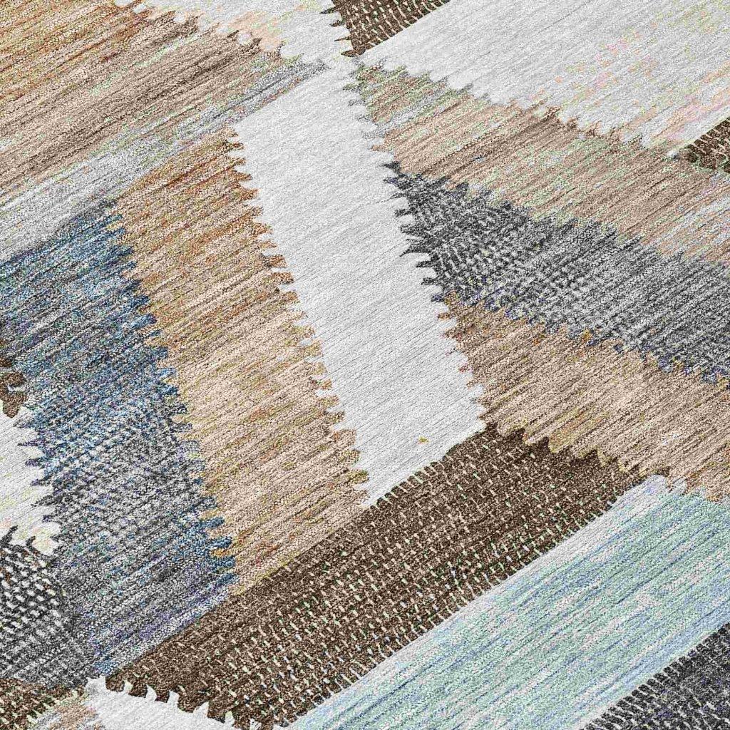 LOOMLAN Rugs Viella Brown Washable Indoor-Outdoor Rug
