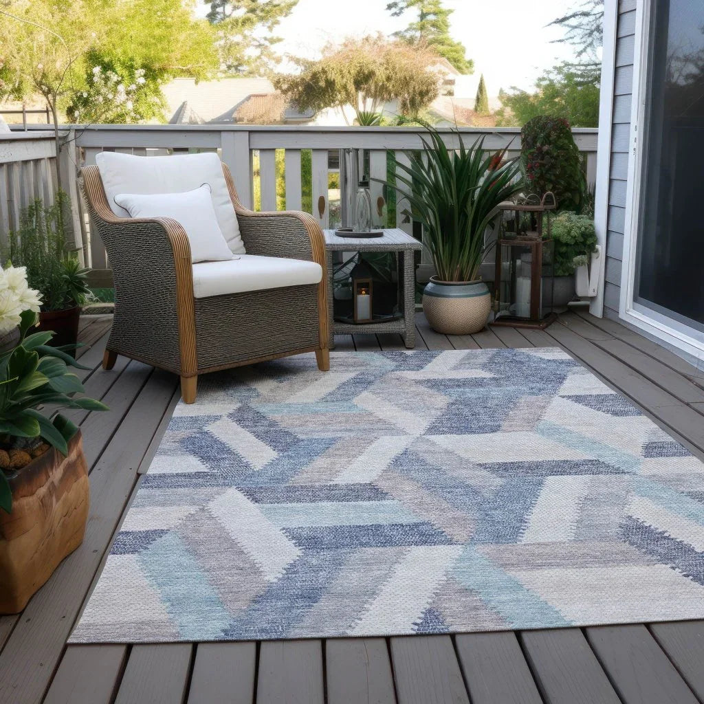 LOOMLAN Rugs Viella Denim Washable Indoor-Outdoor Rug