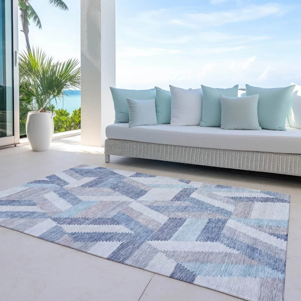 LOOMLAN Rugs Viella Denim Washable Indoor-Outdoor Rug
