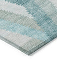 LOOMLAN Rugs Viella Teal Washable Indoor-Outdoor Rug