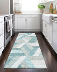 LOOMLAN Rugs Viella Teal Washable Indoor-Outdoor Rug