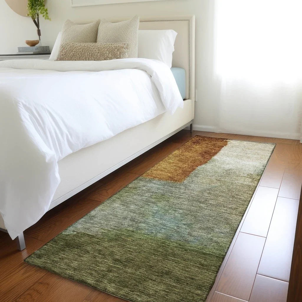 LOOMLAN Rugs Vienna Green Washable Indoor-Outdoor Rug