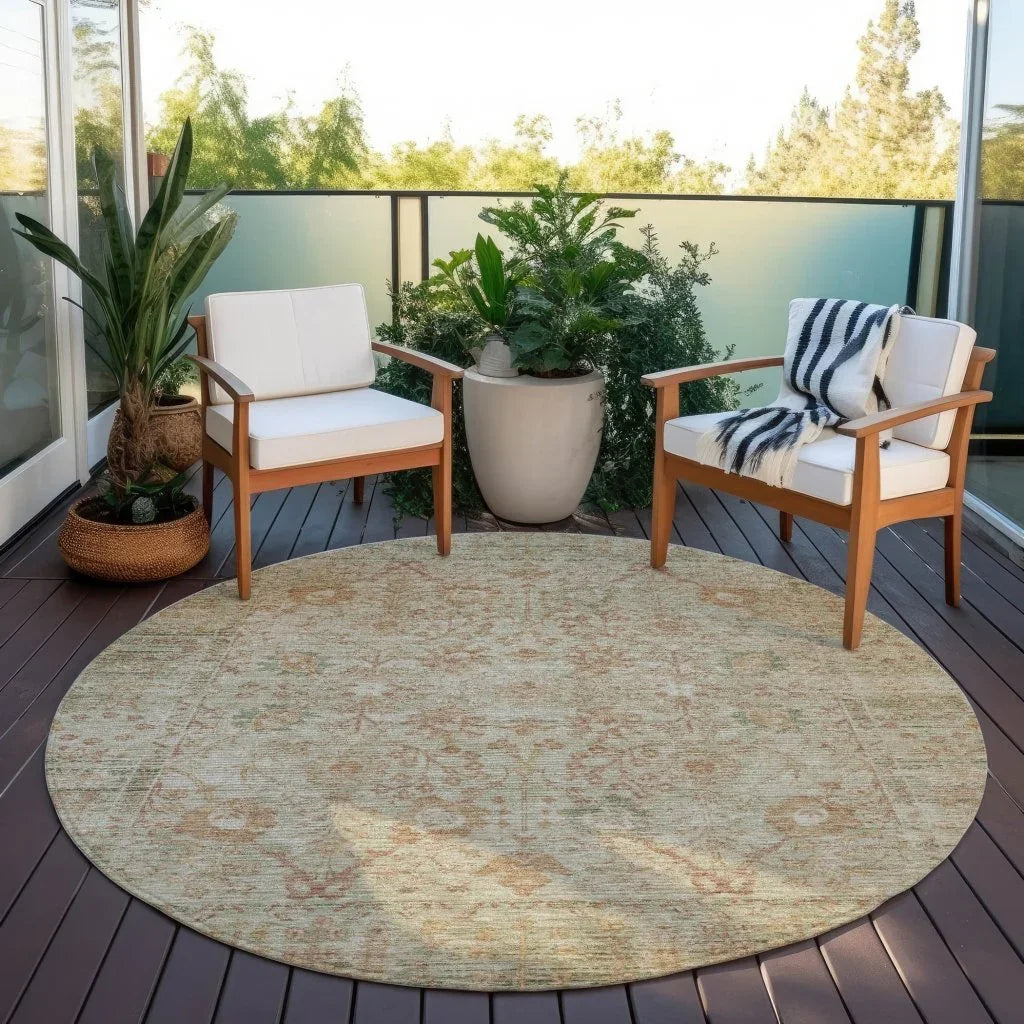 LOOMLAN Rugs Vilnius Beige Washable Indoor-Outdoor Rug