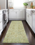 LOOMLAN Rugs Vilnius Green Washable Indoor-Outdoor Rug