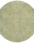 LOOMLAN Rugs Vilnius Green Washable Indoor-Outdoor Rug