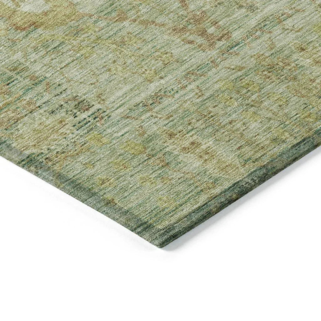 LOOMLAN Rugs Vilnius Green Washable Indoor-Outdoor Rug