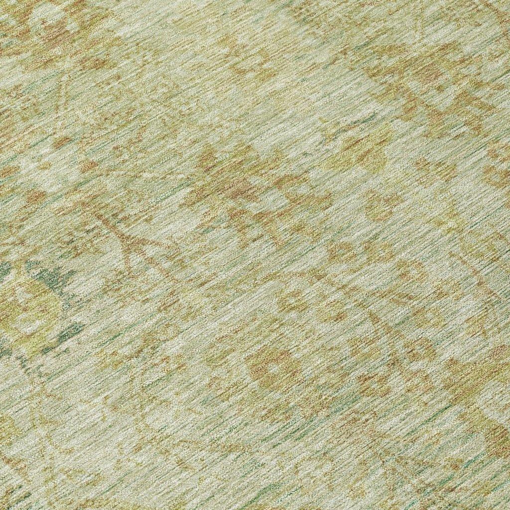 LOOMLAN Rugs Vilnius Green Washable Indoor-Outdoor Rug