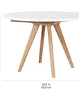 Seasonal Living Viola White Teak & Concrete Outdoor Dining Table