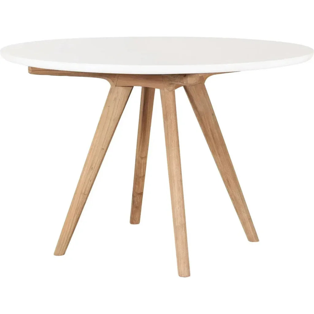 Seasonal Living Viola White Teak &amp; Concrete Outdoor Dining Table