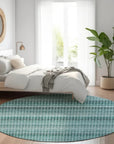 LOOMLAN Rugs Violina Teal Washable Indoor-Outdoor Rug