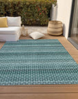 LOOMLAN Rugs Violina Teal Washable Indoor-Outdoor Rug