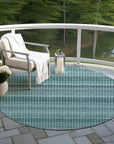 LOOMLAN Rugs Violina Teal Washable Indoor-Outdoor Rug