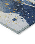 LOOMLAN Rugs Vionetta Blue Washable Indoor-Outdoor Rug
