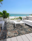 LOOMLAN Rugs Vionith Brown Washable Indoor-Outdoor Rug