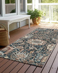 LOOMLAN Rugs Vionith Brown Washable Indoor-Outdoor Rug