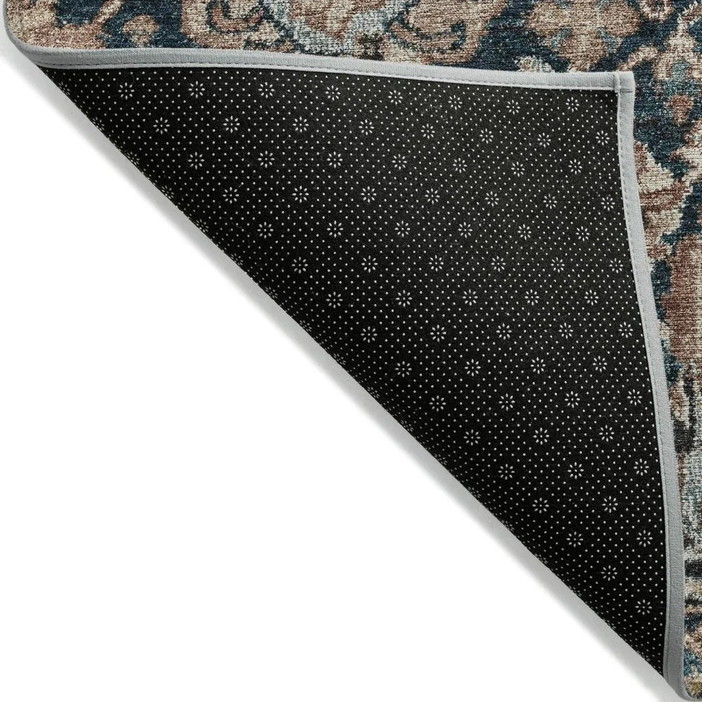 LOOMLAN Rugs Vionith Brown Washable Indoor-Outdoor Rug