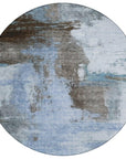 LOOMLAN Rugs Vionna Blue Washable Indoor-Outdoor Rug