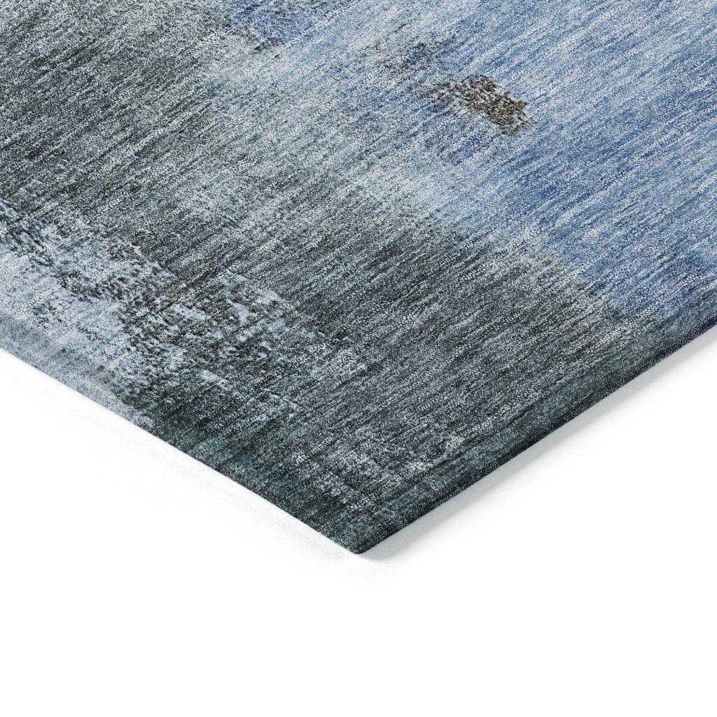 LOOMLAN Rugs Vionna Blue Washable Indoor-Outdoor Rug