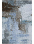 LOOMLAN Rugs Vionna Blue Washable Indoor-Outdoor Rug