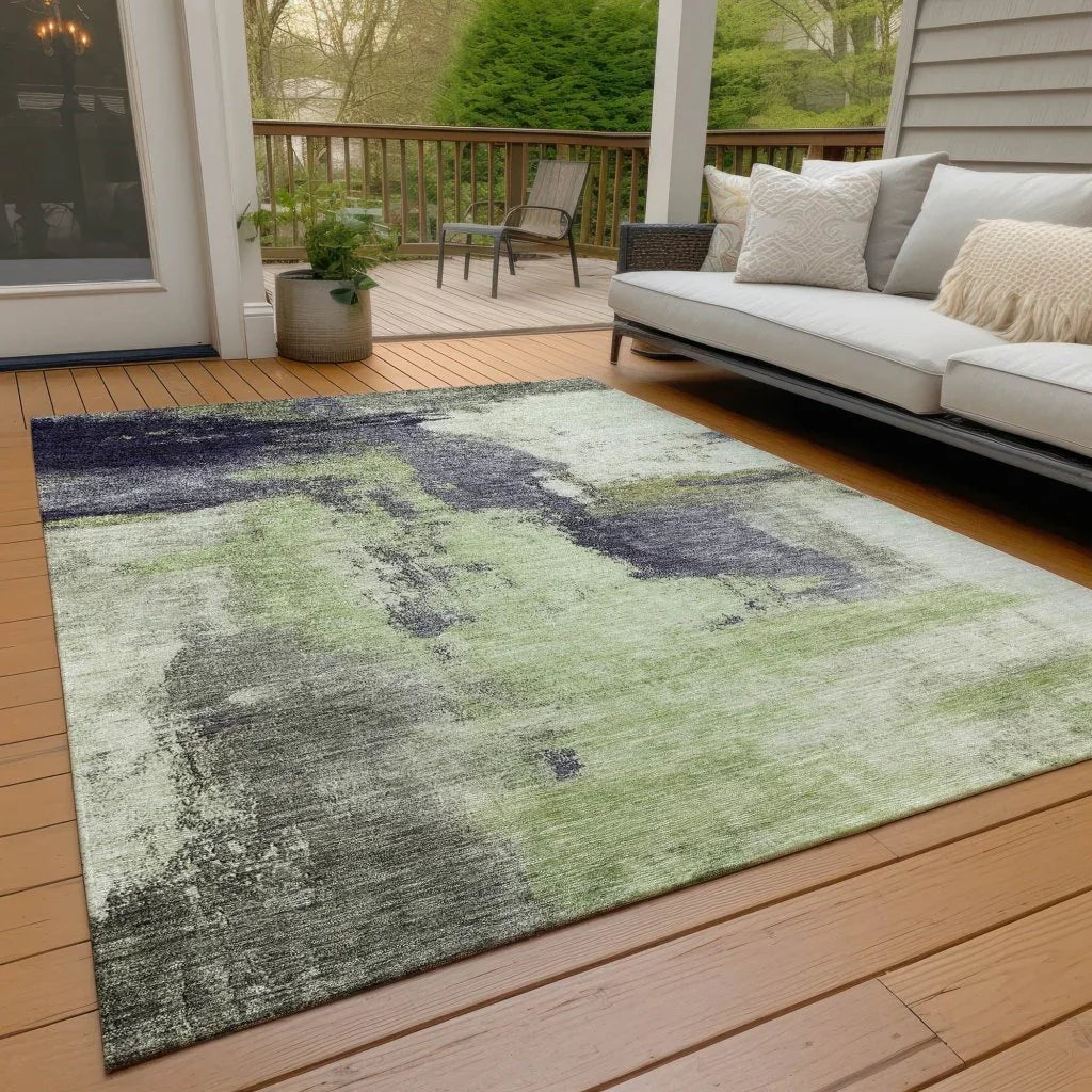 Vionna Fern Washable Indoor - Outdoor Rug - LOOMLAN - LOOMLAN Rugs - Outdoor Rugs